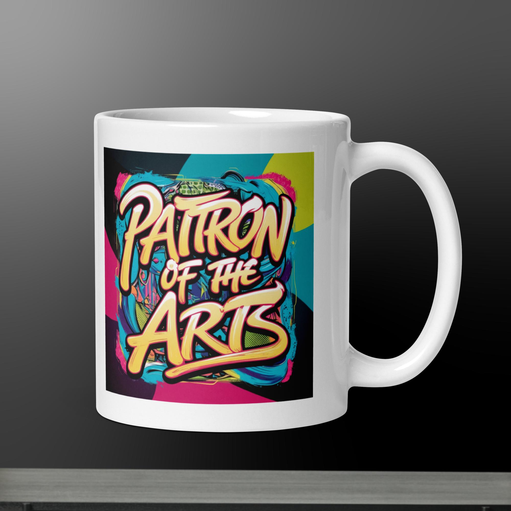 White glossy mug