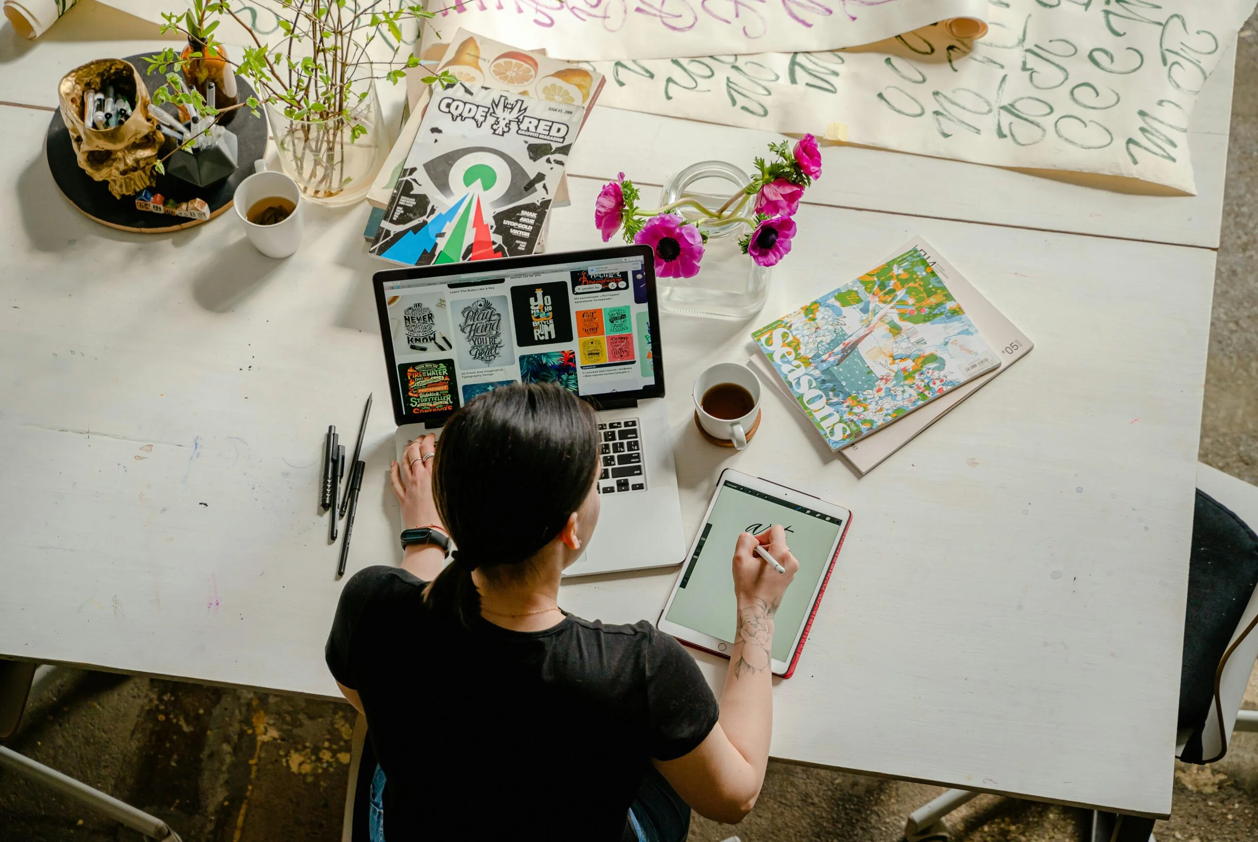 digital artist at work