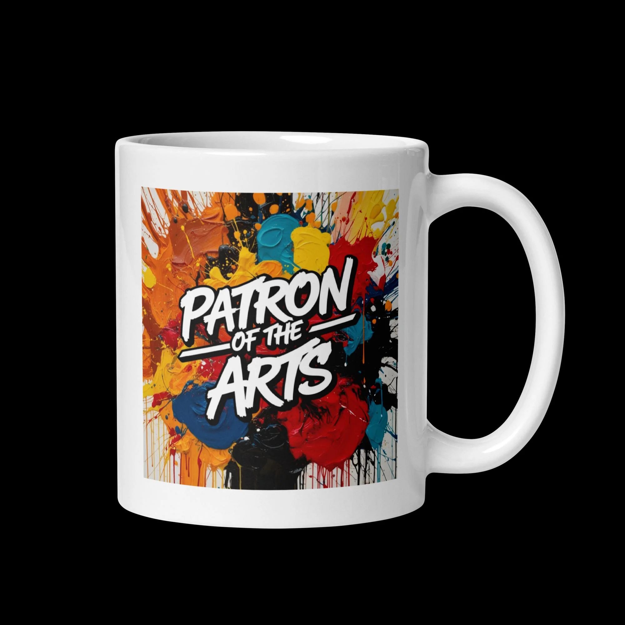 White glossy mug